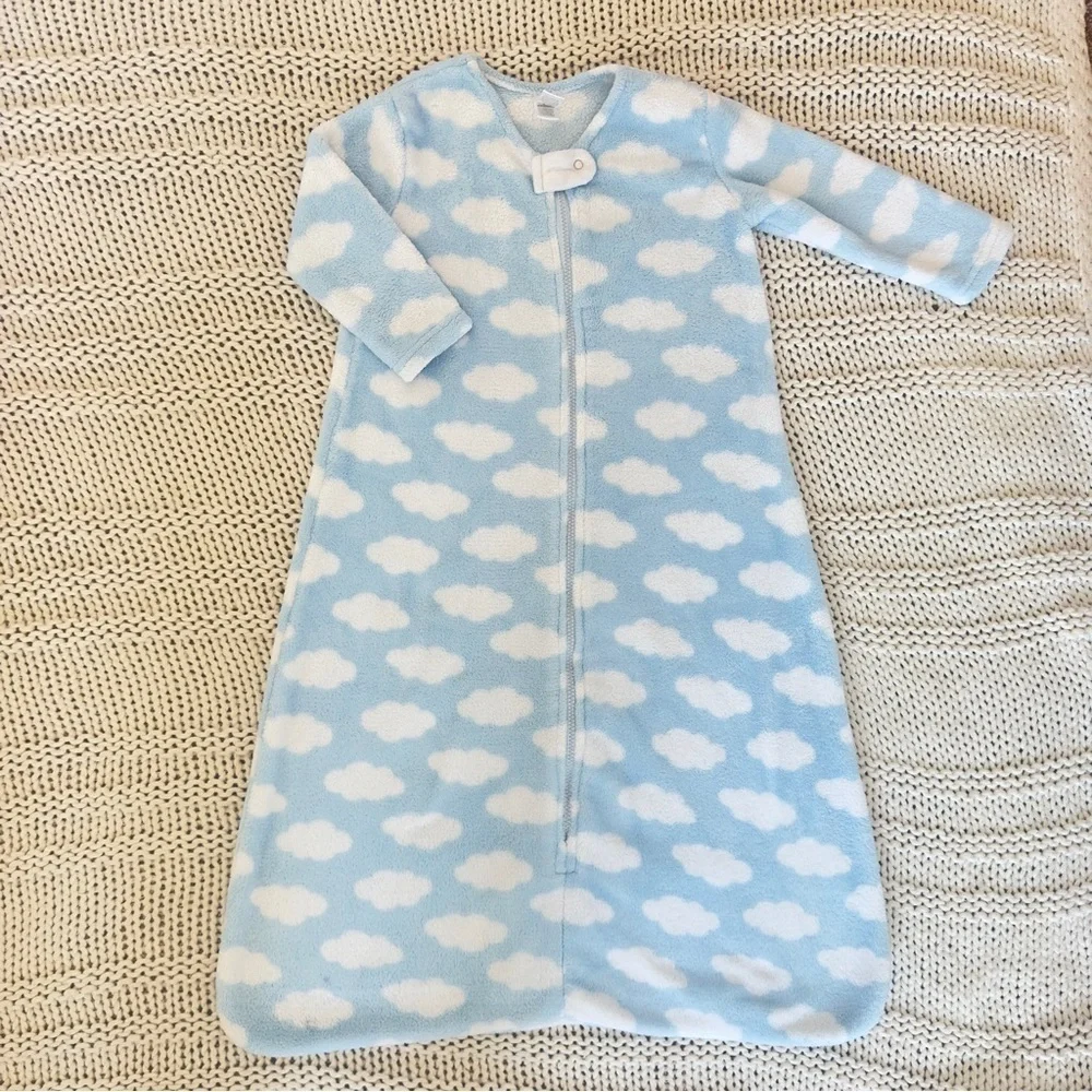 Hudson Baby Unisex Cloud Print Plush Sleeping Bag, Sack, Blanket 18-24 Months